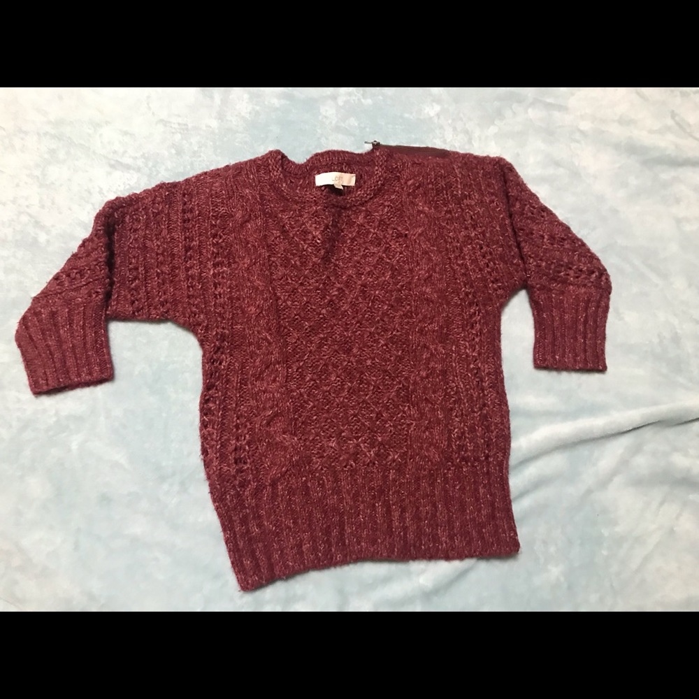 Loft magenta knit sweater and pants